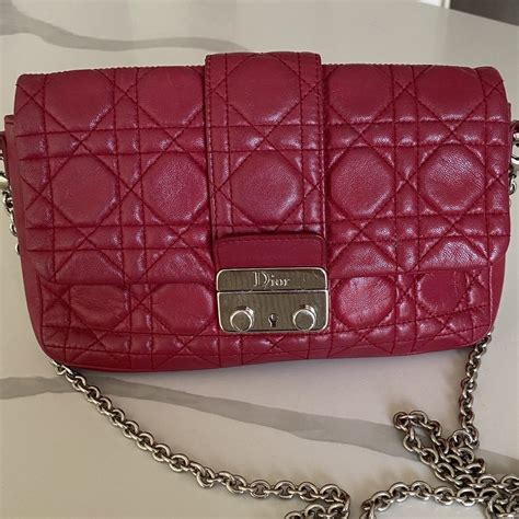 miss dior large pouch fuchsia lambskin|CHRISTIAN DIOR Lambskin Cannage Miss Dior Promenade .